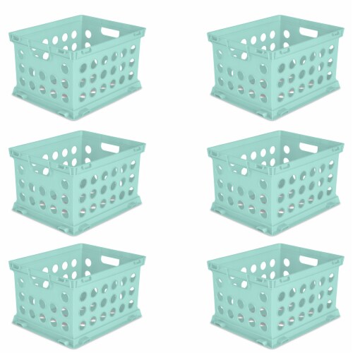 Sterilite 1693 Stackable File Storage Crate Organizers w Handles
