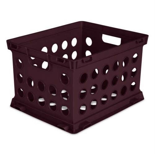 Sterilite Stackable File Storage Crate Organizers with Handles Red 24 Pack 24 Piece King Soopers