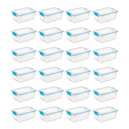 Sterilite 12 Qt Plastic Storage Bin Container Clear Gasket Sealed Box, (24  Pack), 24pk - Fred Meyer