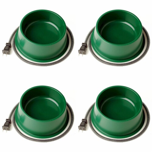 Farm Innovators QT 1 25 Watt 1 Qt Electric Heated Pet Water Bowl Green 4 Pack 4 Piece Kroger