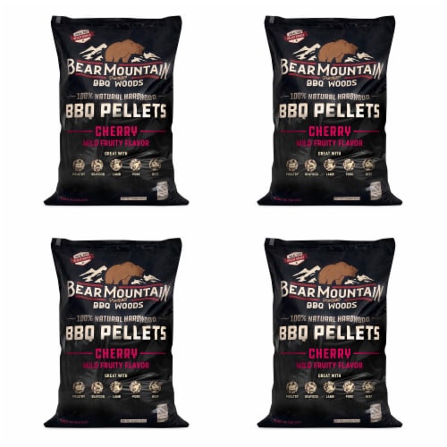 Bear Mountain BBQ All Natural Hardwood Cherry Smoker Pellets, 20 lbs (4 Pack) Perspective: front