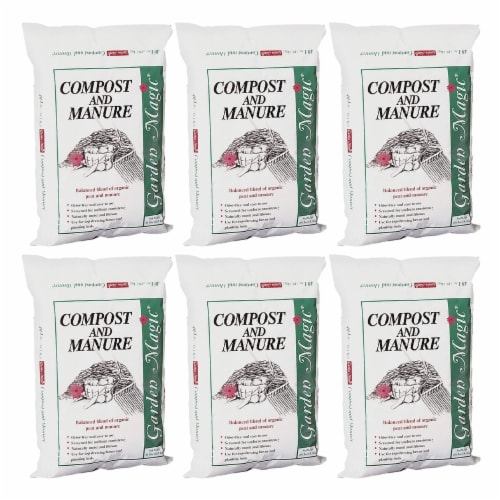 Michigan Peat 5240 Lawn Garden Compost and Manure Blend, 40 Pound Bag (6 Pack) Perspective: front