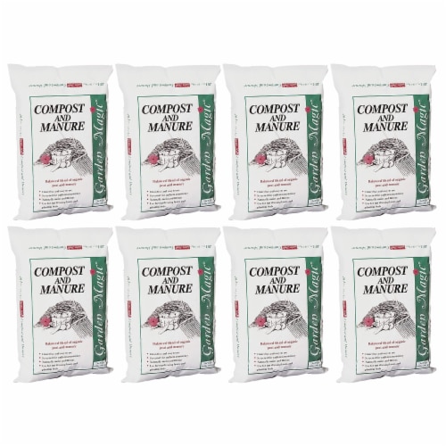 Michigan Peat 5240 Lawn Garden Compost and Manure Blend, 40 Pound Bag (8 Pack) Perspective: front