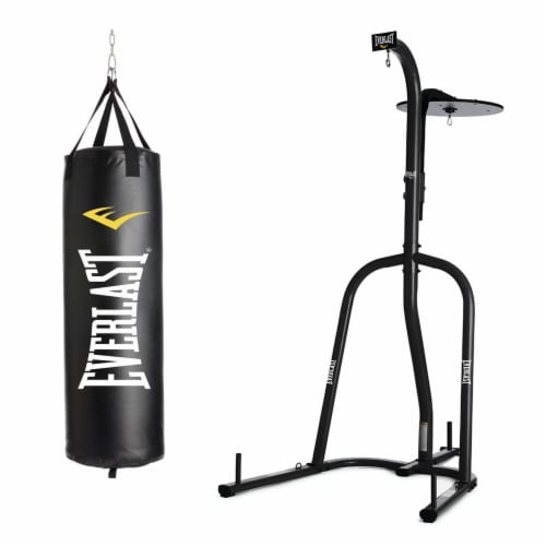 Everlast Dual Station Bag Stand NevaTear 40 Pound Hanging Punching Bag Black 2 Piece City Market
