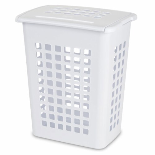 Commercial Large Rolling Canvas Bin Laundry Hamper on Wheels, White, Large  - Fred Meyer