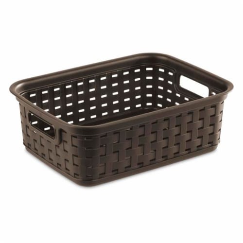 Sterilite 11 Inch Small Weave Storage Organizer Basket Tote, Espresso (16  Pack), 1 Piece - Kroger