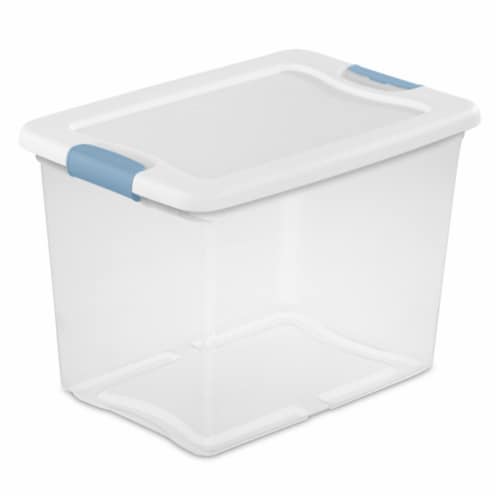 Sterilite 25 Quart Capacity Clear Plastic Storage Tote Bins with