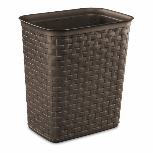 Rubbermaid 13 Gallon Rectangular Spring-Top Lid Trash Can (2 Pack