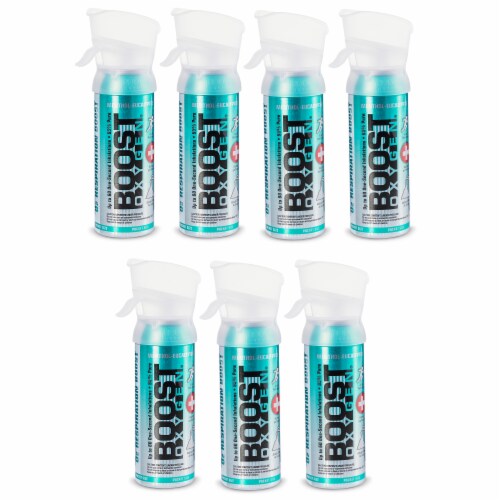 Boost Oxygen 3 Liter Pocket Sized Canned Oxygen, Menthol Eucalyptus (7 Pack) Perspective: front