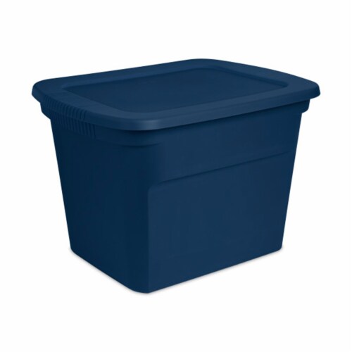 Sterilite Classic Lidded Stackable 30 Gal Storage Tote Container, Blue, 24  Pack, 1 Piece - Foods Co.