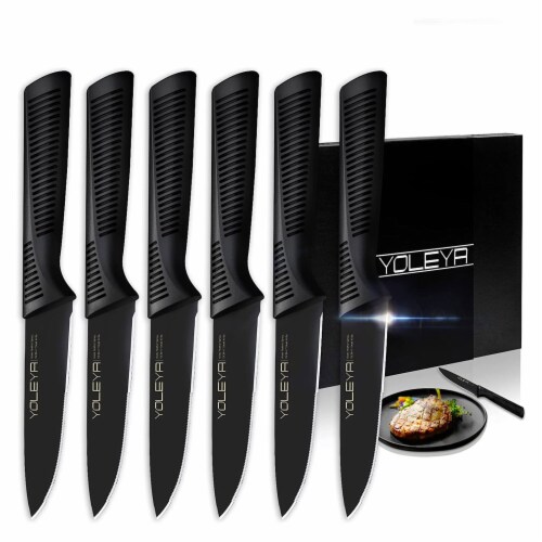 4.5 Serrated Steak Knife, Black ABS