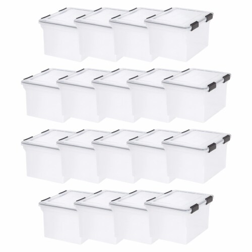 IRIS USA 32qt Letter & Legal Size Weather Tight Storage Container (18  Pack), 1 Piece - Kroger