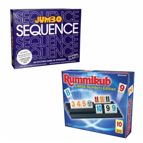 JAX Sequence Jumbo Edition with Pressman Rummikub Large Numbers