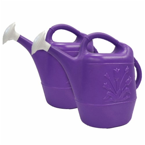 Union Products 63068 Indoor/Outdoor 2 Gallon Plant Watering Can, Purple (2 Pack) Perspective: front