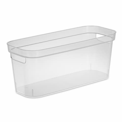 Sterilite 6.25x6.25x15 In Narrow Storage Bin with Carry Handles, Clear (8  Pack), 1 Piece - Kroger