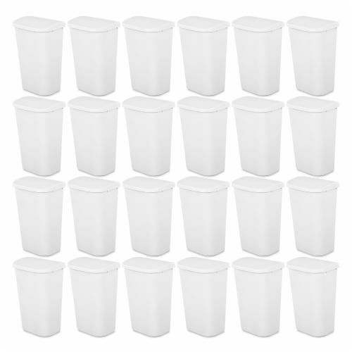 Sterilite 13 Gal Swing Top Lidded Wastebasket Kitchen Trash Can, White (12  Pack), 1 Piece - Kroger