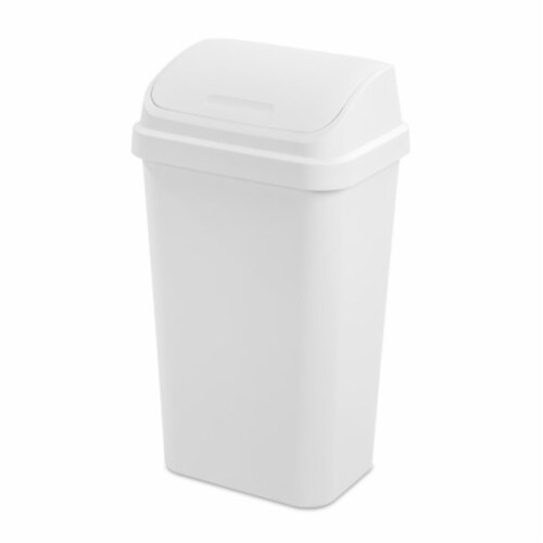 Sterilite 13 Gal Swing Top Lidded Wastebasket Kitchen Trash Can, White (4  Pack), 1 Piece - Fry's Food Stores