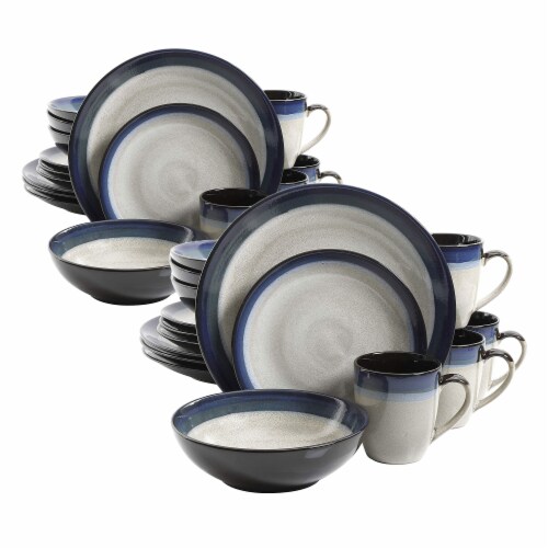 Reactive Glaze Stoneware Dinnerware (Set of 16)