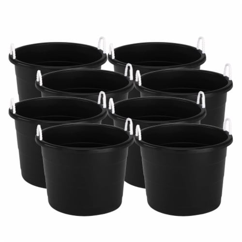 Buckets with clearance rope handles