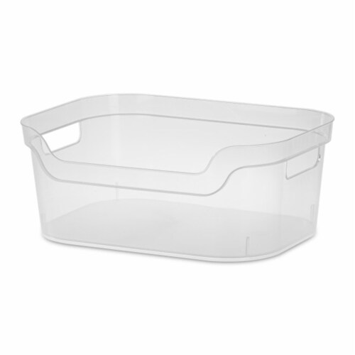 White Large Plastic Storage Bin, 1 - Harris Teeter