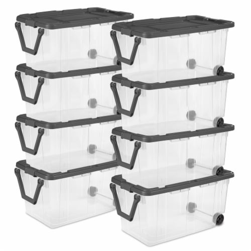 Sterilite 18 Qt Clear Plastic Stackable Storage Bin w/ White Latch Lid, (6  Pack), 6pk - Gerbes Super Markets