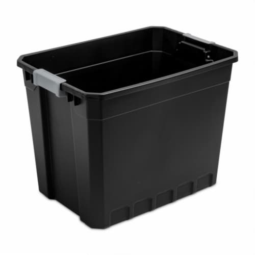 Sterilite 27 Gal Rugged Industrial Stackable Storage Tote w/ Lid, Black, 12  Pack, 1 Piece - Fry's Food Stores