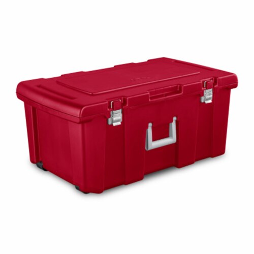 Homz Durabilt Heavy Duty 27 Gallon Plastic Organizer Storage Bin Tote (2 Pack)