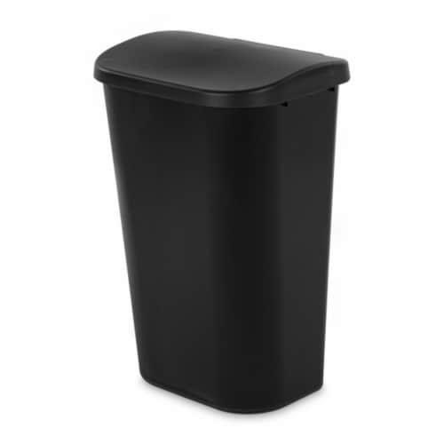 Sterilite 11.3 Gal Lift Top Lid Kitchen Trash Can Wastebaskets, Black (24  Pack), 1 Piece - Baker's