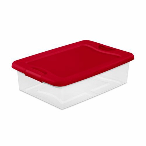 Sterilite 32 Qt Under Bed Latching Storage Container w/ Hinged Lid, Red (6  Pack), 1 Piece - Ralphs