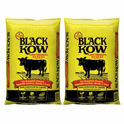 Black Kow Nitrogen Composted Cow Manure and Plant Fertilizer, 0.5 CuFt
