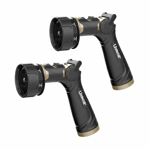 Underhill Proline Master Gold 7 Spray Pattern Hose Nozzle w/ 3/4 Inlet (2 Pack) Perspective: front