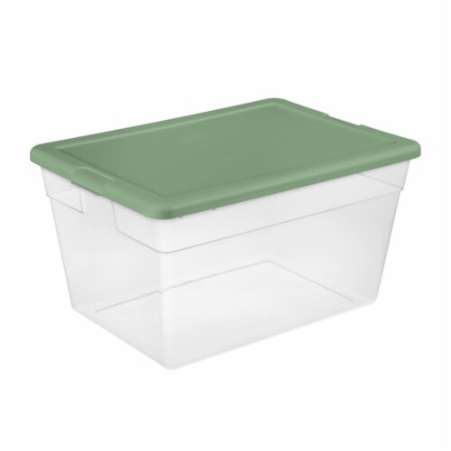 Sterilite 56 Quart Plastic Stackable Storage Container Tote, Crisp Green, 8  Pack, 1 Piece - Food 4 Less