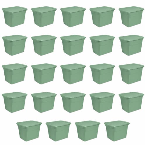 30 Gallon Tote Box Plastic, Titanium, Sterilite, Storage