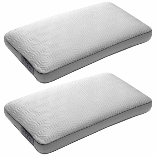 SHEEX Infinite Zen Performance Memory Foam Pillow, Standard/Queen Size (2 Pack) Perspective: front
