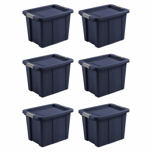 Sterilite Tuff1 18 Gallon Plastic Storage Tote Container Bin with Lid (6  Pack), 1 Piece - Harris Teeter