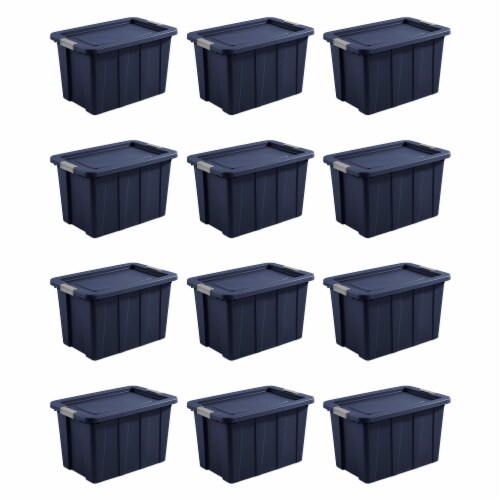 Sterilite 30 Qt Clear Plastic Stackable Storage Bin w/ Grey Latch Lid, 12  Pack, 12pk - Kroger