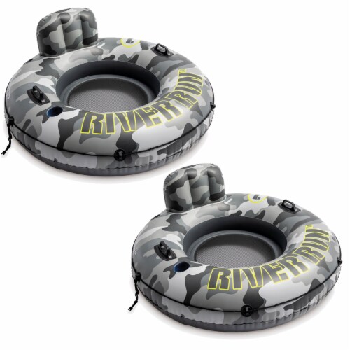 Intex River Run I Camo Inflatable Floating Tube Raft with Cup Holders (2  Pack), 1 Piece - Gerbes Super Markets