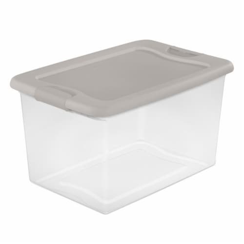 Sterilite 64 Quart Latching Storage Box - Clear/White, 64 qt - Foods Co.