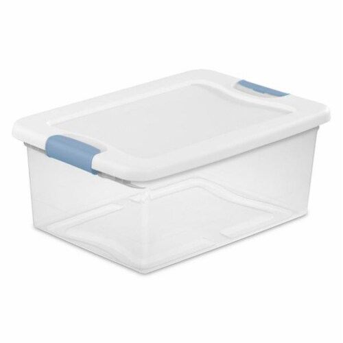 Sterilite Storage Box with Lid - White/Clear, 16 qt - Kroger