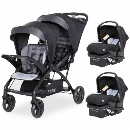 Stroller with stand outlet