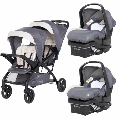 Baby Trend Sit N Stand Double Stroller with EZ Lift Car Seat 2 Pack Magnolia 3 Piece Harris Teeter
