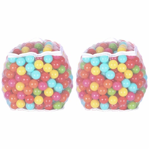 BalanceFrom Fitness 2.3 Play Pit Balls with Storage Bag, Multicolor (2 Pack) Perspective: front