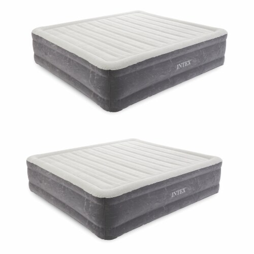 Intex 18 Inflatable Elevated Air Mattress Bed w Built In Pump King 2 Pack 2 Piece Smith s Food and Drug