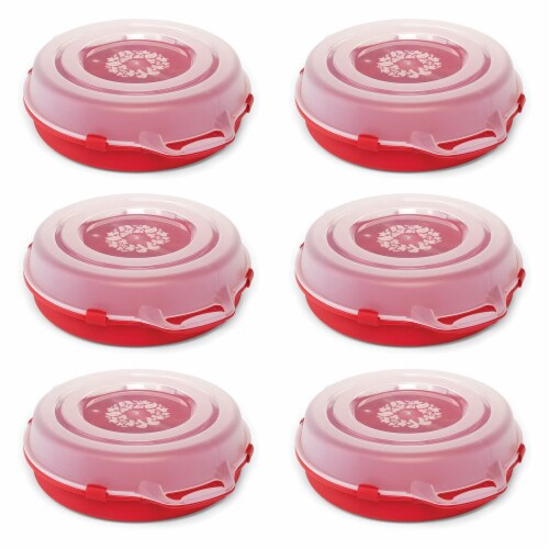 Homz 24 Inch Seasonal Holiday Christmas Plastic Wreath Storage Box, Red Set  of 3, 3pk - Gerbes Super Markets