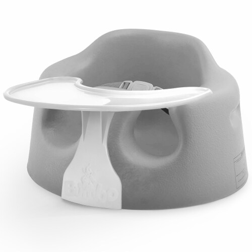 Bumbo Baby Infant Soft Foam Floor Seat Chair with Eating and Top Tray Attachment 2 Piece Food 4 Less
