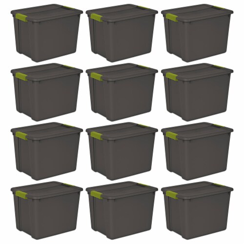 Sterilite 12 Gallon Versatile Rectangular Latch Tote w Handles Gray 12 Pack 12 Piece Pick n Save