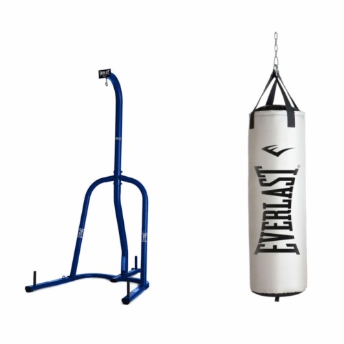 Everlast Single Station 100 Pound Punching Bag Stand and Nevatear Heavy Bag Kit 2 Piece Kroger