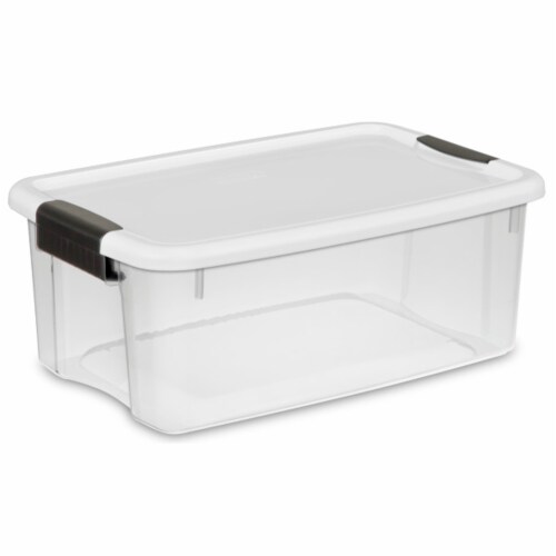 Sterilite 30 Qt Clear Plastic Stackable Storage Bin w/ Grey Latch Lid, 24  Pack, 24pk - Kroger