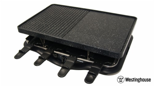 Westinghouse Raclette Grill and Griddle Marble Finish Coated Perspective: front