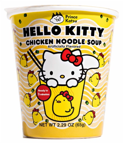 Hello Kitty Chicken Noodle Cup Soup Perspective: front